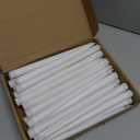 Treela 36 Pieces Flameless Taper Candles 11 Inch Flickering Faux LED Battery Operated Electric Fake Candles for Christmas Halloween Birthday Wedding Party Supplies(White)