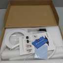 NUEYiO 30X 12X Magnifying Glass with Light and Stand, 3-Color Stepless Dimmable LED Magnifying Floor Lamp, 24" Gooseneck Adjustable Swing Arm Lighted Magnifier Lamp with Clamp for Craft Esthetican (White)