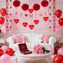 21 Pcs Valentines Day Decorations Set - Be Mine Banner, Hanging Ornaments, Paper Pom - Poms, Heart Garland Banner for for Valentine's Day, Weddings, Engagement Party