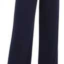 Women's Loose Straight Leg Palazzo Pants High Elastic Waist Causal Trousers with Pockets (XX-Large, Navy Blue)
