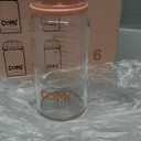 COMI Natural Glass Baby Bottle, Standard Neck Breastmilk Storage Bottle for Fridge, Breast Milk Container, Breast Pump Bottle Compatible with Medela Breast Pump, BPA Free, 6PCS (5oz,6 Pink Lids)