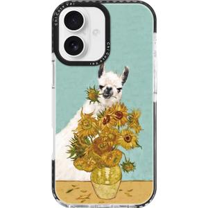 for iPhone 16 Plus Case, Whimsical Llama & Sunflower Pattern, Military-Grade Drop Protection, Cute Soft Slim TPU Protective Cover with Camera Protection for Women & Girls (Alpaca)