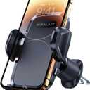 Miracase Phone Holders for Your Car with Upgraded Double Metal Hook Clip, Air Vent Cell Phone Car Mount, Universal Automobile Cradle Fit for iPhone Android and All Smartphones, Light Black