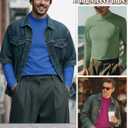 10 Pack Mens Big and Tall Mock Turtleneck Shirts Basic Tops Multipack (XXXL)