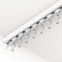 Ceiling Curtain Track White 6-9 ft Heavy Duty Ceiling/Wall Mount Rail
