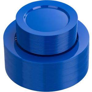 I00000 102 Pcs Plastic Plates, Plates Disposable Blue Party Plates Include 51 Blue Dinner Plate 10 and 51 Plastic Dessert Plate 7 Perfect for Wedding, Party