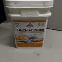 Augason Farms 4-Gallon Lunch & Dinner Variety Pail - Dehydrated Survival Food Kit - Long Shelf Life Ready to Eat Meals - Disaster Prep, Hiking & Camping Essentials - 113 Servings, Best Buy: 01/24/2035