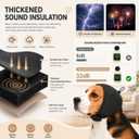 Upgraded Dog Ear Muffs with Soundproof Foam, Noise Protection, No Shake Ear Wrap, Calming Hoodie for Fireworks Grooming Bath, Black, M