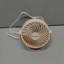 Gaiatop Desk Fan, 5-Inch Portable Electric Table Desktop Air Circulator Fans, Small but Powerful with 3 Speed 360° Adjustable Tilt for Cooling Home Dorm Office Bedroom Bathroom Kitchen, Beige