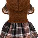 Dog Sweater Puppy Clothes for Small Dogs Boy Girl Pet Hoodies for Dogs Cold Weather Doggie Coats Fall Doggy Sweatshirt for Chihuahua Yorkie Cat Outfits (Brown, Medium) (Medium (Chest 17in ))