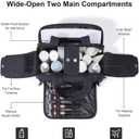 Travel Toiletry Bag, Large Wide-open Puffy Toiletry Bag for Women, Lightweight Quilted Makeup Bag Cosmetic Organizer with Handle Water-resistant Travel Essentials for Toiletries Accessories Black (EXP 11/01/29)