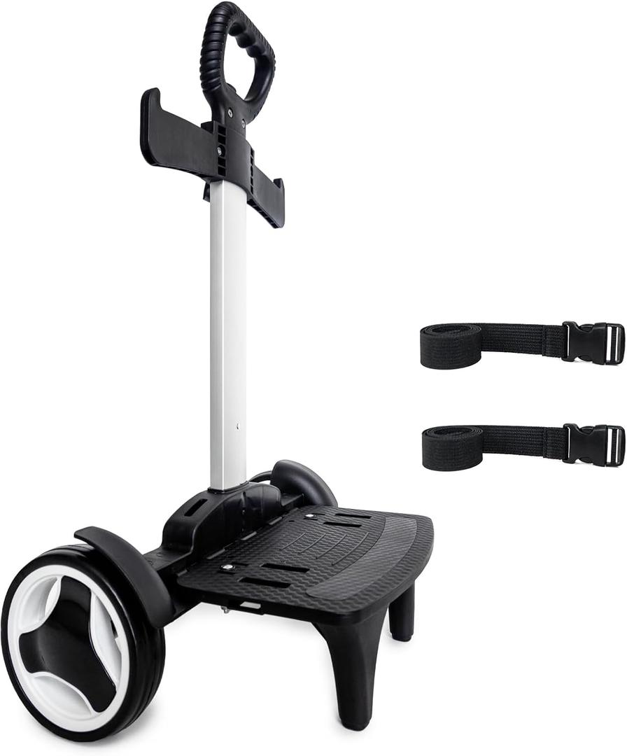 Backpack Trolley, Wheeled Cart with Noiseless Large Wheels Aluminium Alloy Folding Hand Truck with Luggage Strap for Backpacks Luggage cart,Rolling Backpack Dolly