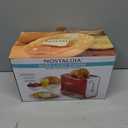 Nostalgia Retro Wide 2-Slice Toaster, Vintage Design With Crumb Tray, Cord Storage & 5 Toasting Levels, Red