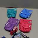 Dono Washable Female Dog Diapers with Suspenders 4 Pack, Reusable Highly Absorbent Dog Period Diapers, Puppy Diapers with Fur-Safe Fasteners, Leak-Proof Doggie Panties for Heat, X-Small