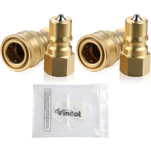 Vinsot 2 Set 1/4" Quick Disconnect Coupler Valve for Carpet Cleaning Wand Truck Mount Carpet Cleaning Wand Valve