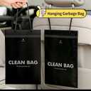 Car Trash Bags Hanging, 50 Pack Leakproof Waterproof Disposable Auto Garbage Bags