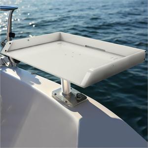 KNINE OUTDOORS Bait Cutting Board for Boat, Boat Cutting Board, with Rod Holder Mount Plier Storage and Knife Slot, for Fish Cleaning Station Fishing Fillet Table, Boat Accessories Marine, 21.2"L x 13"W