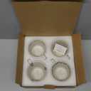 Ceramic Coffee Mug, 12 oz Small Novelty Unique Teacup with Handle, Stoneware Cup for Tea Mocha Latte Cappuccino (Set of 4, Butterfly Grass Ivy and Leaf) | Novelty, Unique Teacup, Large Handle, Tea, Mocha, Latte