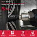 1/2 Drive Deep Impact Socket Set: 11-Piece Metric Size Wheel Axle Nut Wrench Metric Large Jumbo 27mm 29mm 30mm 31mm 32mm 33mm 34mm 35mm 36mm 38mm Spindle Joint High Torque Truck Bearing Locknut