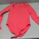 Meyeeka Women's Sexy Seamless Bodysuit Square Neck Body Suit Long Sleeve Top