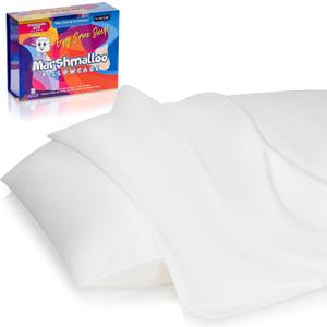 Marshmalloo Queen Pillow Case Cooling Pillow Cover, for Hot Sleepers and Night Sweats, Breathable Cover for Longer & Pain Free Sleep Adjustable Comfort Cover with Cooling Technology (Queen)