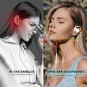 Open Ear USB C Headphones for Samsung S26 Ultra S25 FE S23 A17 A36,Over Ear Buds Type C Earphones Wired with Adjustable Ear Hooks for iPhone 17 Pro Max 17e 16e 16 Plus 15,USB-C Headset for iPad A16 10 (White)