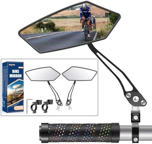 Amazon.com: Diyife Bike Mirror 1 Pair, [New Version] HD Wide Angle Large Handlebar Rearview Mirror, Blast-Resistant 360Adjustable Bicycle Rear View Mirror Accessories for Ebike Mountain Road Bike : Sports & Outdoors