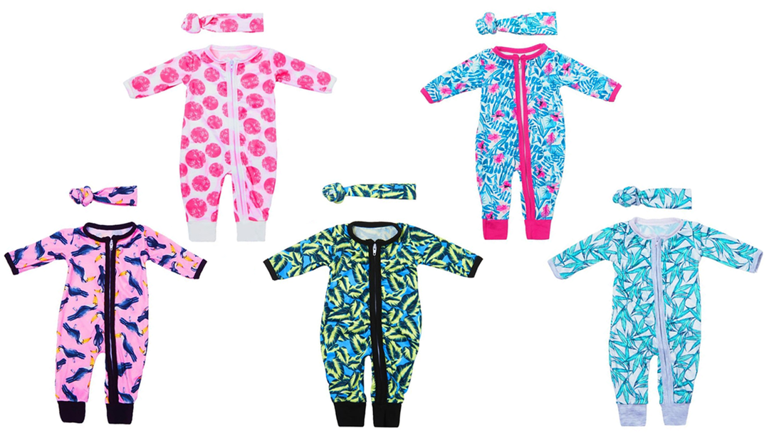 Unicorn Element 5 Sets Baby Doll Clothes Casual Wear for 15-18 Inch Dolls Total 10 Pcs Cute Doll Outfits and Headbands Accessories; Fits 15-18 Inch Dolls; Age 3+, Doll Not Included