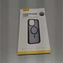 Lamicall Magnetic Case for iPhone 15 Pro Max, for Magsafe - [Diamond Textured Anti-Slip Edge] [Military Grade Shockproof Protection] Translucent Hard Slim Magnet Protective Cover (Black)