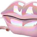 Advanced Home Telephone, Interesting Mouth Lip-Shaped , Funny Pink Lip Plastic Telephone Cable, Wire Phone Home Decoration, A for Friends or Families House Phone