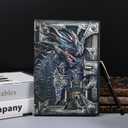 DND Notebook Dragon Journal With Pen,3D Embossed Leather Notebook 200 Pages Lined Paper Hardcover Vintage Writing Diary Great RPG Lover's Gift For DM's &Players,Men&Women(Colorful).