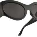 ICARA Oversized Fashion Sunglasses for Women Men Chic Y2k Style Curved Wrap-Around Oval Sun Glasses
