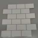 LONGKING 10-Sheet Peel and Stick Backsplash Tile for Kitchen Backsplash, 12x12 inches Off White Subway Tile with Grey Grout