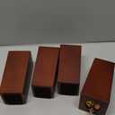 Couch Legs for Furniture Set of 4, Pyramid Square Wooden Furniture Legs 6 Inch, Mid Century Modern Brown Color Sofa Legs Replacement for Ottoman, Chair, Dresser, Coffee Table, Armchair, Settee