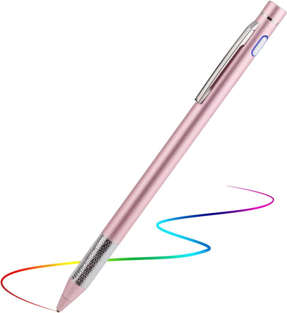 Pencil Stylus for iPhone 17/16/15/14/X Pro Max Pen, Minilabo Touch Screens Active Stylus Digital Pen with 1.5mm Ultra Fine Tip Stylist Pen for iPhone 17/16/15/14/X Pro Max Pencil, Pink