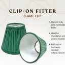 Royal Designs, Inc. CS-1059-5GR-6 Designer Mushroom Pleat Empire Chandelier Lamp Shade, 3 x 5 x 4.5, Green, 6-Pack