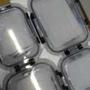 8 Pack Borosilicate Glass Food Storage Containers with Lids, Glass Meal Prep Containers, Airtight Bento Lunch Boxes with Leak Proof Locking, Oven, Freezer and Dishwasher Safe, BPA Free, 5-35oz (Deep Black)