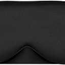 ALASKA BEAR Sleep Mask 2 Straps, Mulberry Silk, Twin Thin Elastic Bands Stay Put All Night, Smooth Eye Mask Two Adjustable Head Strings and Nose Baffle (Black)