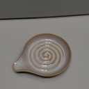 Ceramic Spoon Rest for Kitchen Counter, Coffee Spoon Holder, Easy to Clean Stovetop Spoon Tray, Decorative Countertop Organizer for Soup Spoons/Ladles (Butter Yellow)