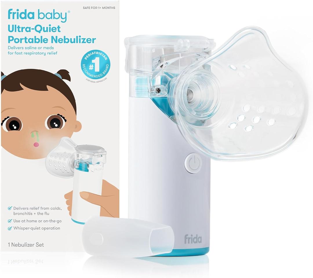 Frida Baby Nebulizer for Babies, Portable Nebulizer for Kids, Babies, Infants & Adults, Ultra-Quiet Handheld Nebulizer with Mask + Diffuser, Congestion + Flu Relief