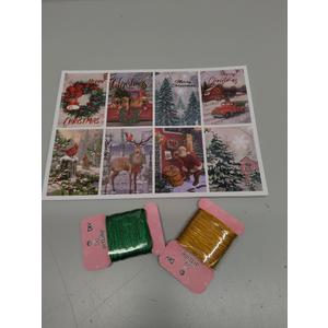 Christmas Gift Tags Set Holiday Design To/From Cards Vintage Winter Prints Included Decorative String Perfect For gifts and decor 15 list