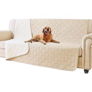 Tcksstex Waterproof and Non-Slip Dog Bed Cover and Pet Blanket Sofa Pet Bed Mat car Incontinence Mattress Protectors Furniture Couch Cover for Most Cats Dogs,Pets52x82-Beige
