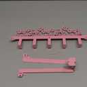 Pink Tulip Over The Door Hooks Wall Mount Towel Hanger Cute Door Holder Rack with 5 Hooks Hanging Towel, Coat Keys, Bags, Hats, Clothes for Bedroom Bathroom Kitchen Dorm Room Organizer