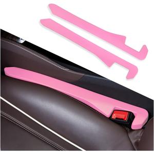 IHOTDER 2PCS Car Seat Gap Filler,Super Flexible Car Side Seat Gap Filler Car interior Accessories,Universal CCar Organizer Between Seats for Tightly Filling Seat Gaps (Pink)