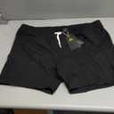 AIMPACT Mens Workout Sweat Shorts 5 Inch Cotton Casual Fitness Mens Athletic Gym Shorts with Pockets (Medium, Black)