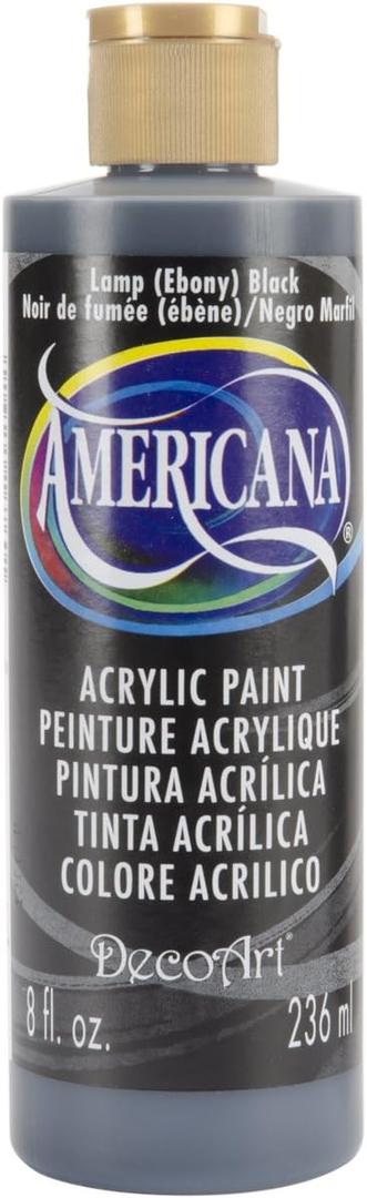 DecoArt DA067-9 Americana Acrlics, 8-Ounce, Lamp (Ebony) Black