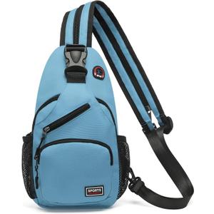 Convertible Sling Bags for Women Men, Lightweight Crossbody Backpack Daypack Fit for 7.9" Tablet for Casual Travel Sport Hiking (Blue) (Small)