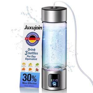 Upgrade 3-in-1 Hydrogen Water Bottle Generator with Display - Industry TOP - 24-Hour Hydrogen Lock | 0 Chlorine & 0 Ozone | 100% Leak-Proof Seal, for Sports and Fitness,with Hydrogen Straw