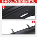 for Toyota Highlander Cargo Cover 2025 2024 2020 2021 2022 2023 for Toyota Highlander Accessories Upgrade Version No Gap Black Retractable Trunk Cover Security Shield Shade