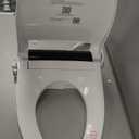 Electric Bidet Toilet Seat, Elongated, Warm Water with Air Dryer, Heated Seat and Slow Close Lid, Front and Rear Wash, LED Nightlight, Wireless Remote, Black, 102